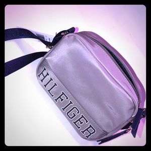 Tommy Hilfiger Grey and Navy Crossbody Handbag